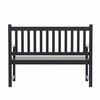 Flash Furniture Adele Patio Acacia Wood Bench, 2-Person Slatted Seat Loveseat for Park, Garden, Yard, Porch, Black LTS-0525-BK-GG
